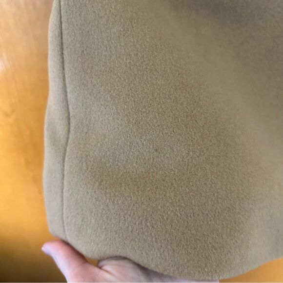 J. Crew Wool Cashmere Double Breasted Car Coat Mandarin Collar Tan Size 2 Petite - Picture 3 of 16